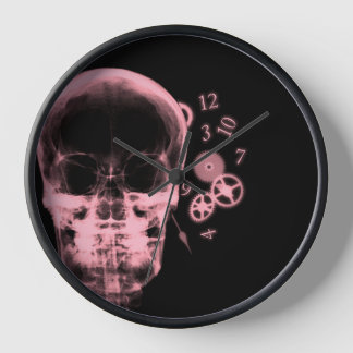 Röntgenfoto Skull & Clock Onderdelen - Rood