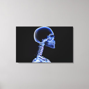 röntgenfoto van de botten in de nek canvas afdruk