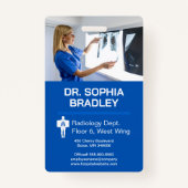 Röntgenfoto van patiënt door radioloog badge (Voorkant)