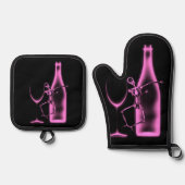 Röntgenfoto Viering Skeleton & Wine Ovenwant & Pannenlap Set (Voorkant)