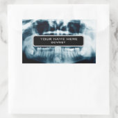 röntgenfoto's rechthoekige sticker (Tas)