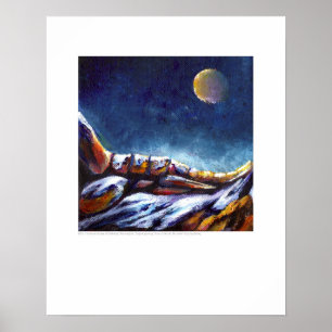 RöntgenHoesje - Opvoet van Moonlit Mountain - Rain Poster
