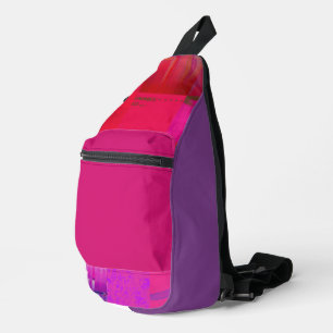 Röntgenmeisjes Glitch Art Raster Lichtroze Sling Bag