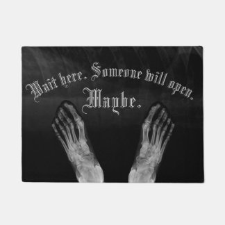 Röntgenradiologie medische voeten wachten hier deurmat