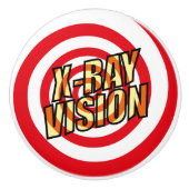 Röntgenstraal VISIE Leuke Retro Comic Book Pop Kun Keramische Knop (Voorkant)