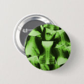 Röntgenstraling - radioactief groen ronde button 5,7 cm (Voorkant /achterkant)