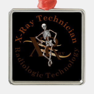 Röntgentechnicus Circle Brown Metalen Ornament