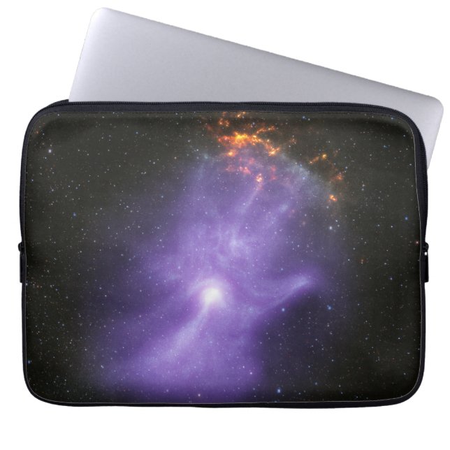 Röntgentelescopen spookachtige kosmische hand laptop sleeve (Voorkant)