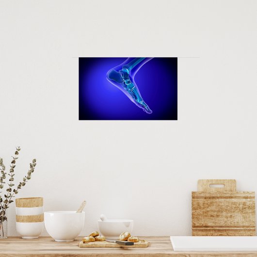 röntgenUitzicht van menselijke voet 3 Poster (Keuken)
