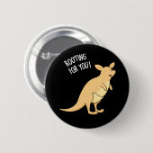 Roo-Ting voor u Funny Kangaroo Pun Dark BG Ronde Button 5,7 Cm (Voorkant /achterkant)