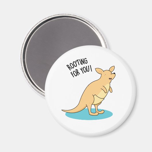 Roo-Ting voor u Funny Kangaroo Pun Magneet (Voorkant / Achterkant)