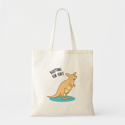 Roo-Ting voor u Funny Kangaroo Pun Tote Bag (Voorkant)