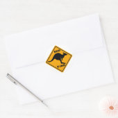 Roo Xing-tekenontwerp Ronde Sticker (Envelop)