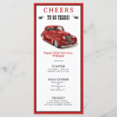 rood 1939 Coupe 85ste verjaardagsfeestje Menu (Voorkant)