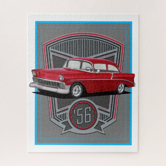 Rood 1956 Klassiek Legpuzzel (Verticaal)