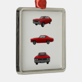 Rood 1968 Chevelle SS: Metalen Ornament (Rechts)