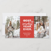 Rood 2020 Humor Feestdagenkaart (Voorkant)