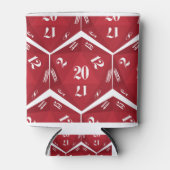 Rood-20-zijdig-dobbelpatroon Blikjeskoeler (Voorkant)