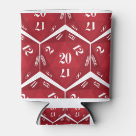 Rood-20-zijdig-dobbelpatroon Blikjeskoeler