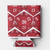 Rood-20-zijdig-dobbelpatroon Blikjeskoeler (Achterkant)