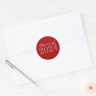 Rood 2 getinte Afstuderen envelop afdichting Stick Ronde Sticker