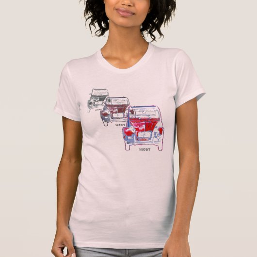 rood 2CV x 3 T-shirt (Voorkant)