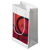 Rood 30 decennium van de verjaardag klein cadeauzakje (Voorkant Gekanteld)