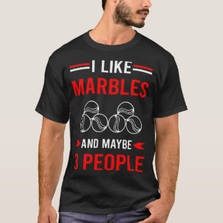 Rood 3 personen Marmeren knikkers T-shirt