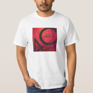 Rood 40 decennium van de verjaardag t-shirt