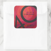 Rood 40 decennium van de verjaardag vierkante sticker (Tas)