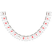 Rood 4 Wheeler Quad Bike Bunting Vlaggen Vlaggetjes (Alle)