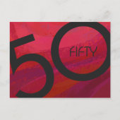 Rood 50 decennium briefkaart (Voorkant)