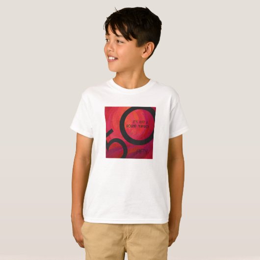 Rood 50 decennium t-shirt (Voorkant volledig)