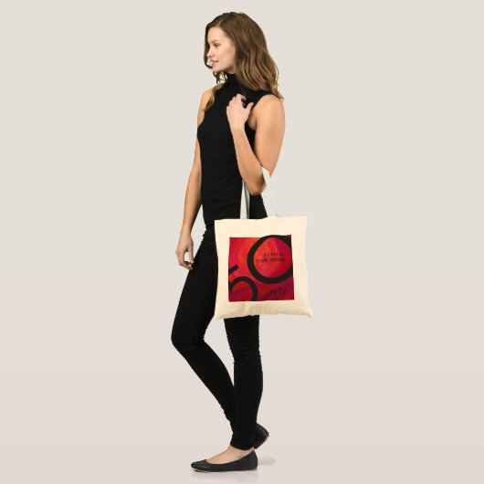 Rood 50 decennium tote bag (Voorkant (model))