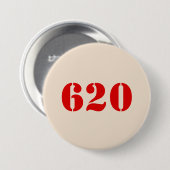 Rood 620 ronde button 7,6 cm (Voorkant /achterkant)