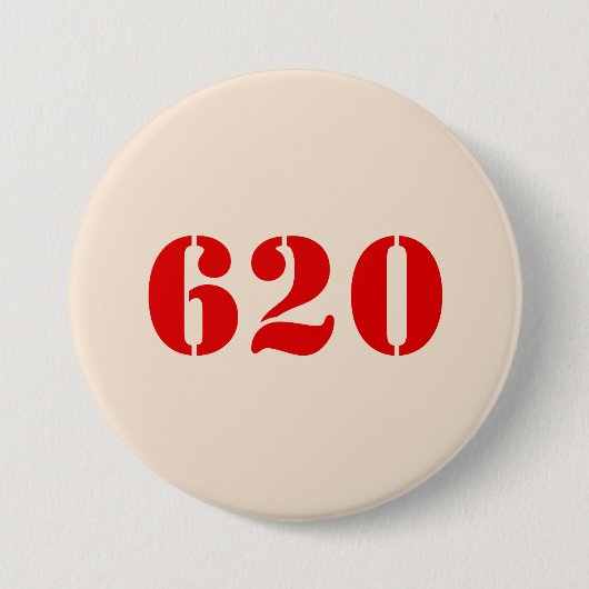 Rood 620 ronde button 7,6 cm (Voorkant)
