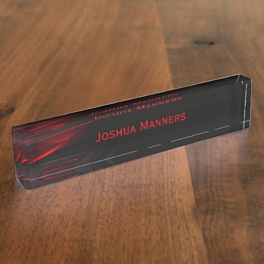 Rood aan het Abstract Ontwerp van het Punt Naambordje (Zijkant)