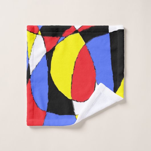 Rood Abstract Bad Handdoek (Wasdoekje)