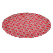 Rood Abstract bloemvormen patroon Snijplank (Hoek)