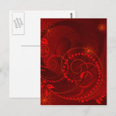 rood abstract briefkaart (Voorkant / Achterkant)