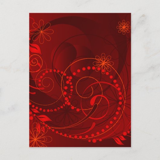 rood abstract briefkaart (Voorkant)