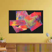 Rood Abstract Fine Art Canvas Print (Insitu (Woonkamer))