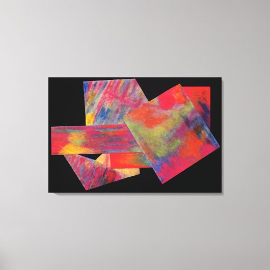 Rood Abstract Fine Art Canvas Print (Voorkant)