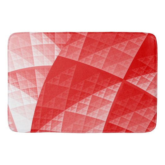 Rood abstract patroon badmat (Voorkant)