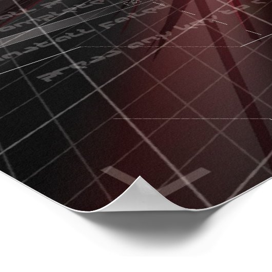 rood abstract poster (Hoek)