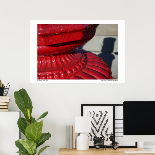 Rood Abstract Poster (Thuiskantoor)