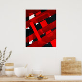 Rood Abstract Poster (Keuken)