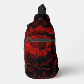 Rood Abstract Sling Bag (Voorkant)