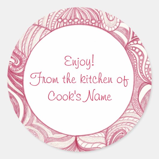 Rood Abstract Uit de keuken van deksel Stickers (Voorkant)