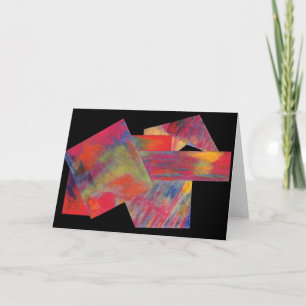 Rood Abstract Wenskaart Kaart